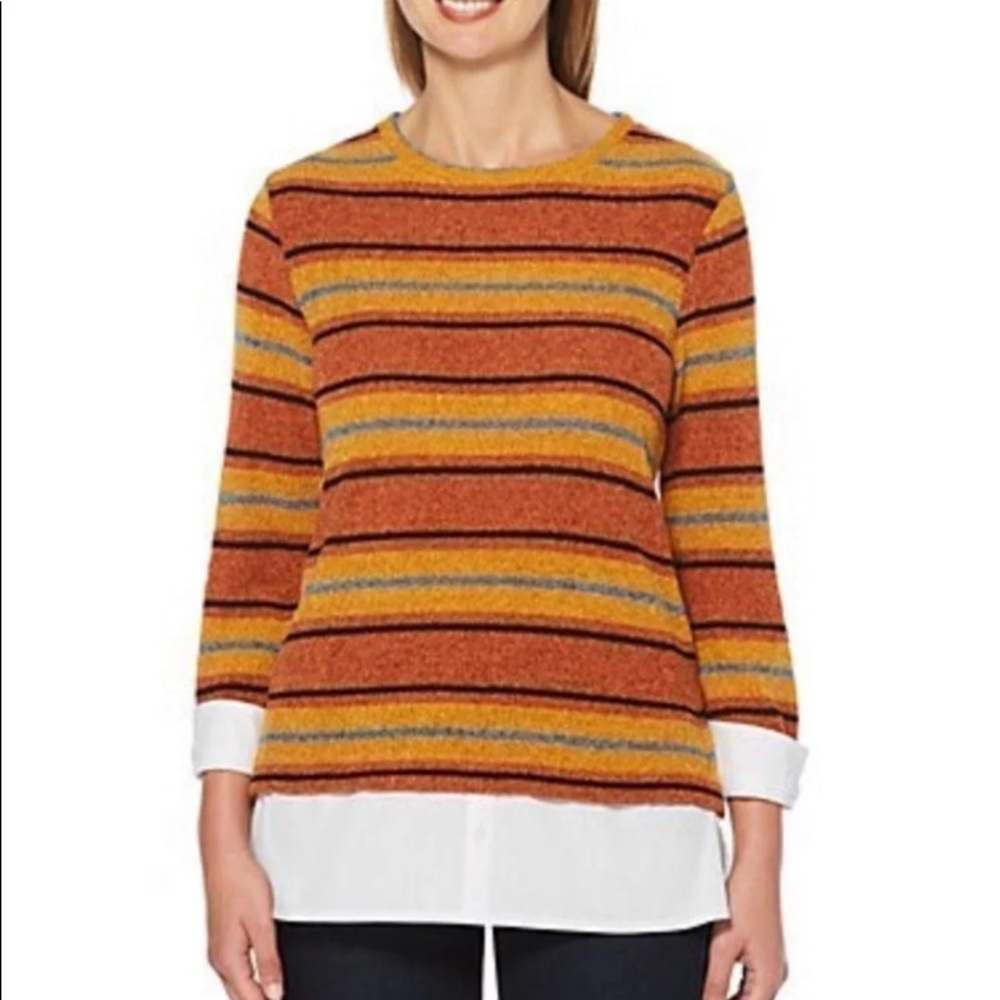 Rafaella Chenille Sweater Size Large